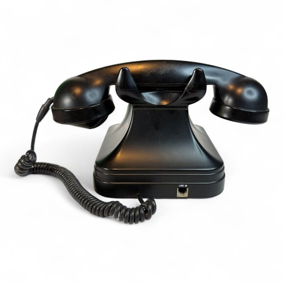Vintage 1950s Style Retro Black Touch Tone Telephone With Flash & Redial Buttons - Picture 4 of 9